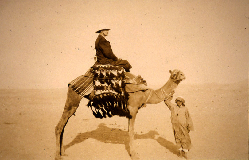 Mr. Audigier on a Camel