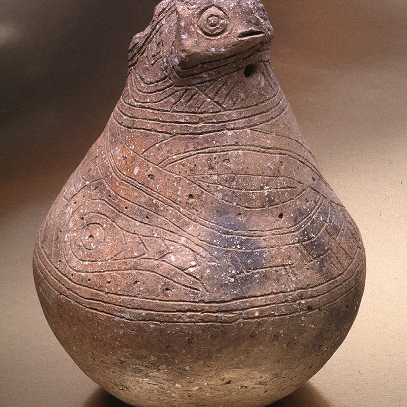 Owl Effigy Ceramic Bottle