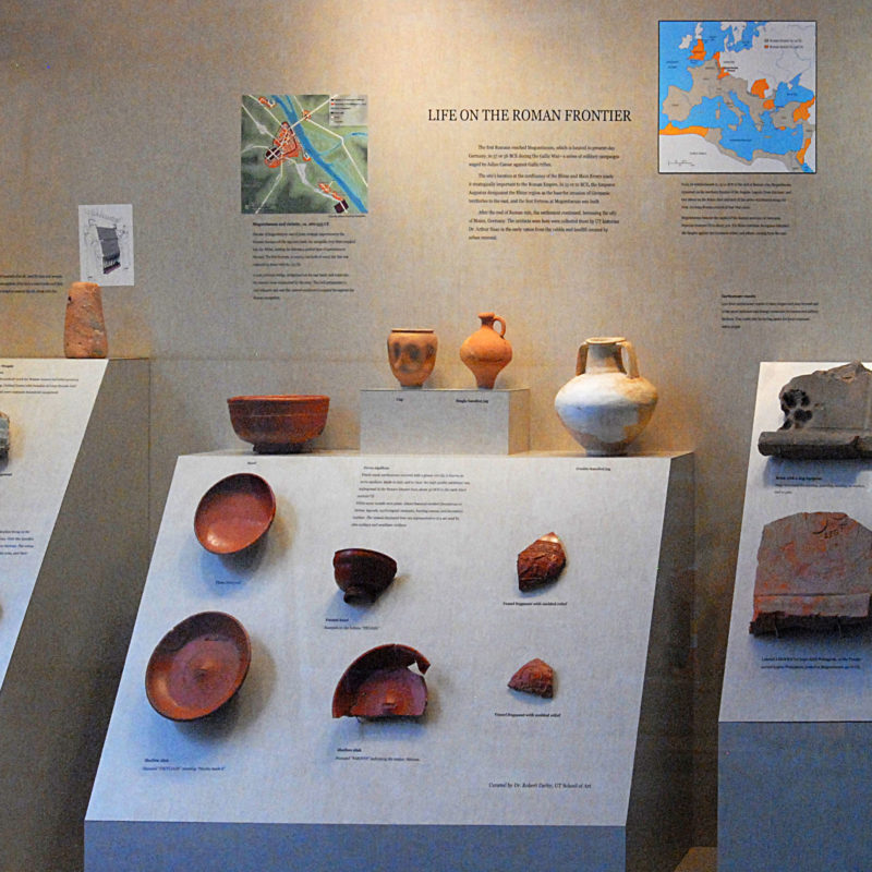 View of Case from Life on the Roman Frontier Exhibit