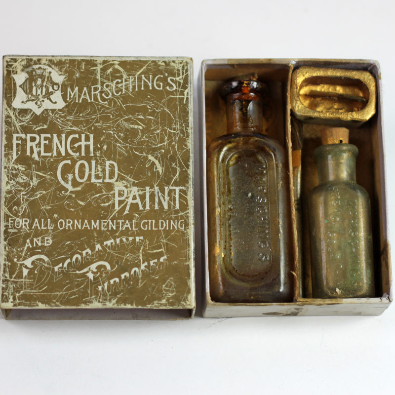 19th century French Gold paint set