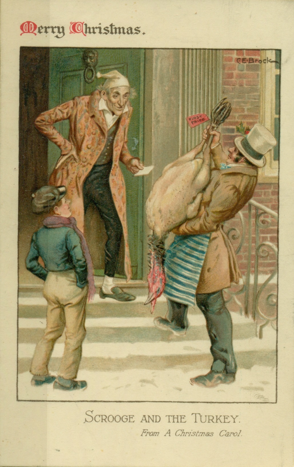 Victorian Holiday Postcard