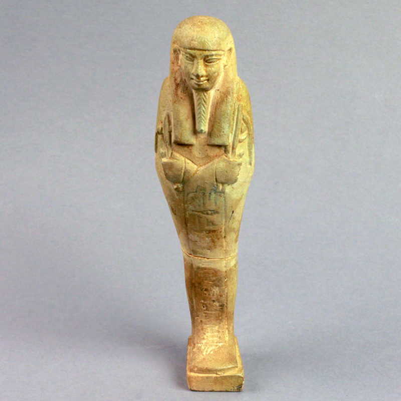 Egyptian faience ushabti, or funerary figurine