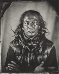 Will Wilson (b. 1969), Will Wilson, Citizen of the Navajo Nation, Trans-customary Diné Artist, 2013, printed 2018, archival pigment print from wet plate collodion scan, 22 x 17 in. Art Bridges. Photography by Brad Flowers