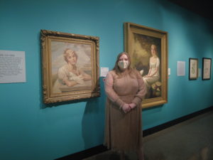 Woman in gallery