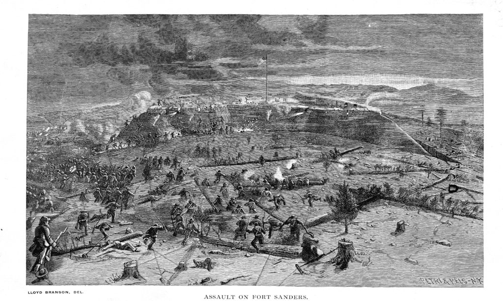 Painting of civil war battle