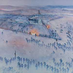 Watercolor painting of the Civil War by Greg Harlin