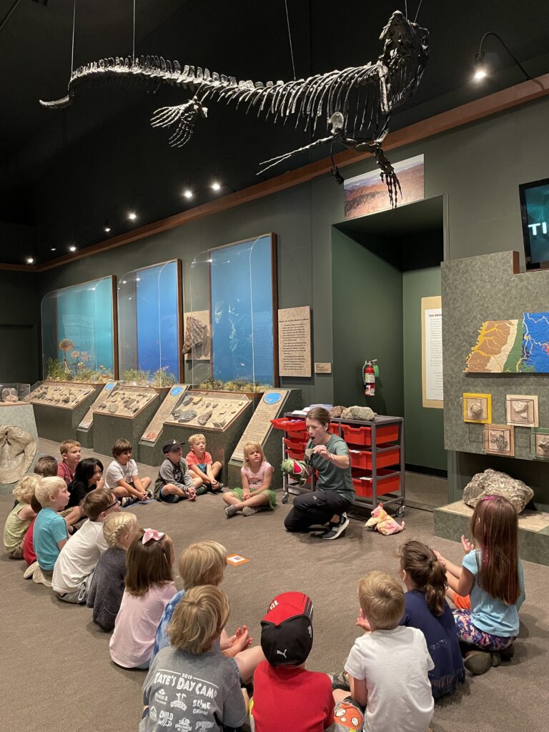 Children learning in a gallery